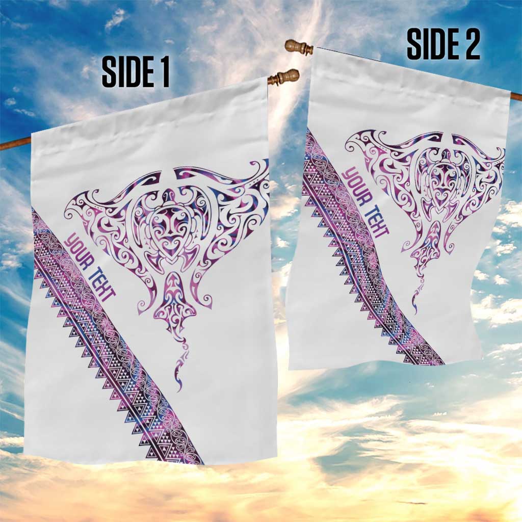 Mawhero Paua shell Kowhaiwhai Taniko Personalised Garden Flag Manta Ray Shark-Turtle Maori Tribal Style