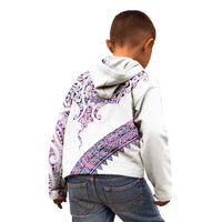 Mawhero Paua shell Kowhaiwhai Taniko Personalised Kid Hoodie Manta Ray Shark-Turtle Maori Tribal Style