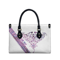 Mawhero Paua shell Kowhaiwhai Taniko Personalised Leather Bag Manta Ray Shark-Turtle Maori Tribal Style