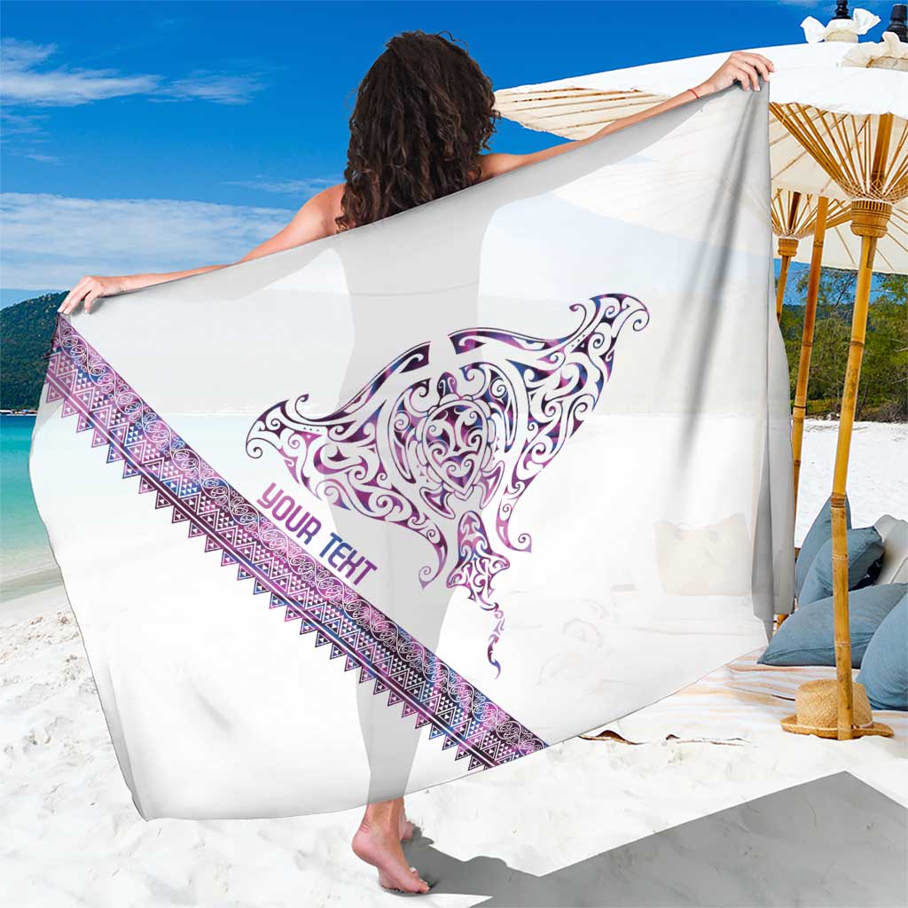 Mawhero Paua shell Kowhaiwhai Taniko Personalised Sarong Manta Ray Shark-Turtle Maori Tribal Style