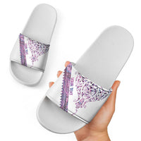 Mawhero Paua shell Kowhaiwhai Taniko Personalised Slide Sandals Manta Ray Shark-Turtle Maori Tribal Style