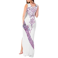 Mawhero Paua shell Kowhaiwhai Taniko Personalised Tank Maxi Dress Manta Ray Shark-Turtle Maori Tribal Style