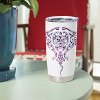 Mawhero Paua shell Kowhaiwhai Taniko Personalised Tumbler Cup Manta Ray Shark-Turtle Maori Tribal Style