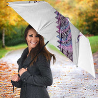 Mawhero Paua shell Kowhaiwhai Taniko Personalised Umbrella Manta Ray Shark-Turtle Maori Tribal Style LT9 - Polynesian Pride