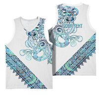 Kahui Whetu Paua shell Kowhaiwhai Taniko Personalised Basketball Jersey Taniwha Maori Tribal Style
