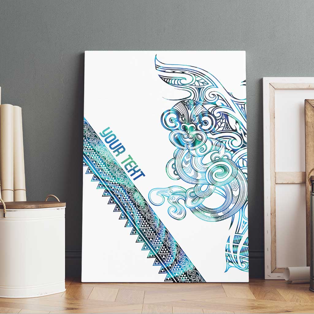 Kahui Whetu Paua shell Kowhaiwhai Taniko Personalised Canvas Wall Art Taniwha Maori Tribal Style