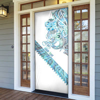 Kahui Whetu Paua shell Kowhaiwhai Taniko Personalised Door Cover Taniwha Maori Tribal Style