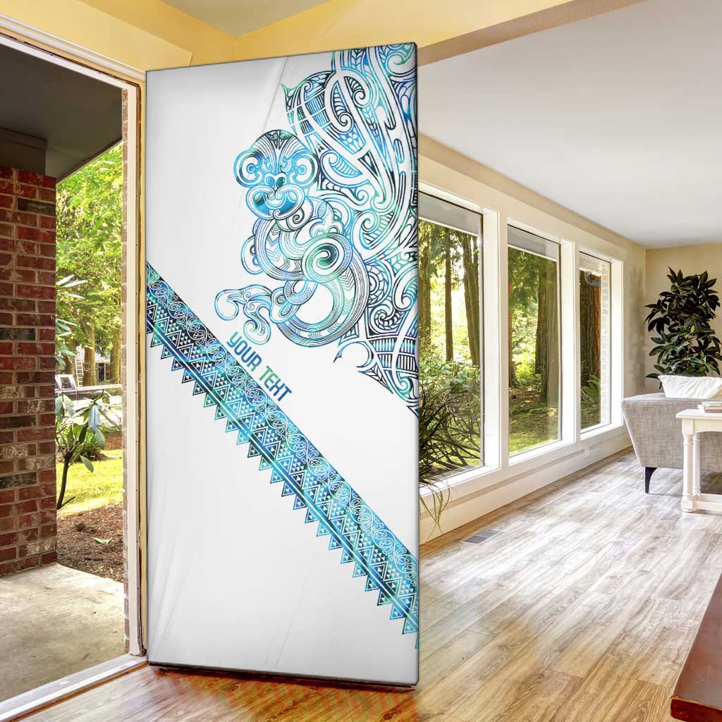 Kahui Whetu Paua shell Kowhaiwhai Taniko Personalised Door Cover Taniwha Maori Tribal Style