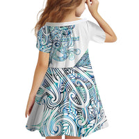 Kahui Whetu Paua shell Kowhaiwhai Taniko Personalised Family Matching Tank Maxi Dress and Hawaiian Shirt Taniwha Maori Tribal Style