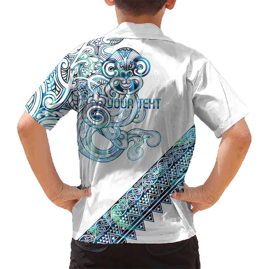 Kahui Whetu Paua shell Kowhaiwhai Taniko Personalised Hawaiian Shirt Taniwha Maori Tribal Style