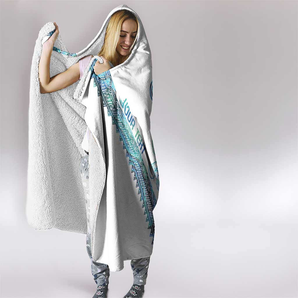 Kahui Whetu Paua shell Kowhaiwhai Taniko Personalised Hooded Blanket Taniwha Maori Tribal Style LT9 - Polynesian Pride