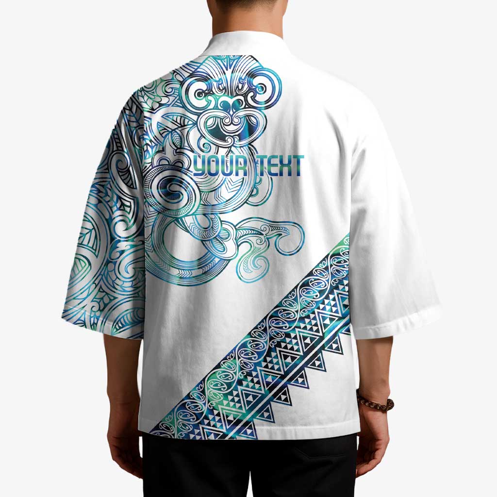 Kahui Whetu Paua shell Kowhaiwhai Taniko Personalised Kimono Taniwha Maori Tribal Style