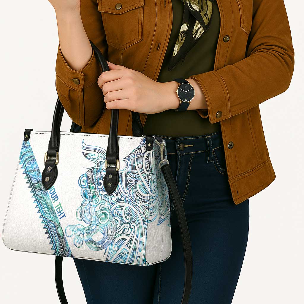 Kahui Whetu Paua shell Kowhaiwhai Taniko Personalised Leather Bag Taniwha Maori Tribal Style LT9 - Polynesian Pride