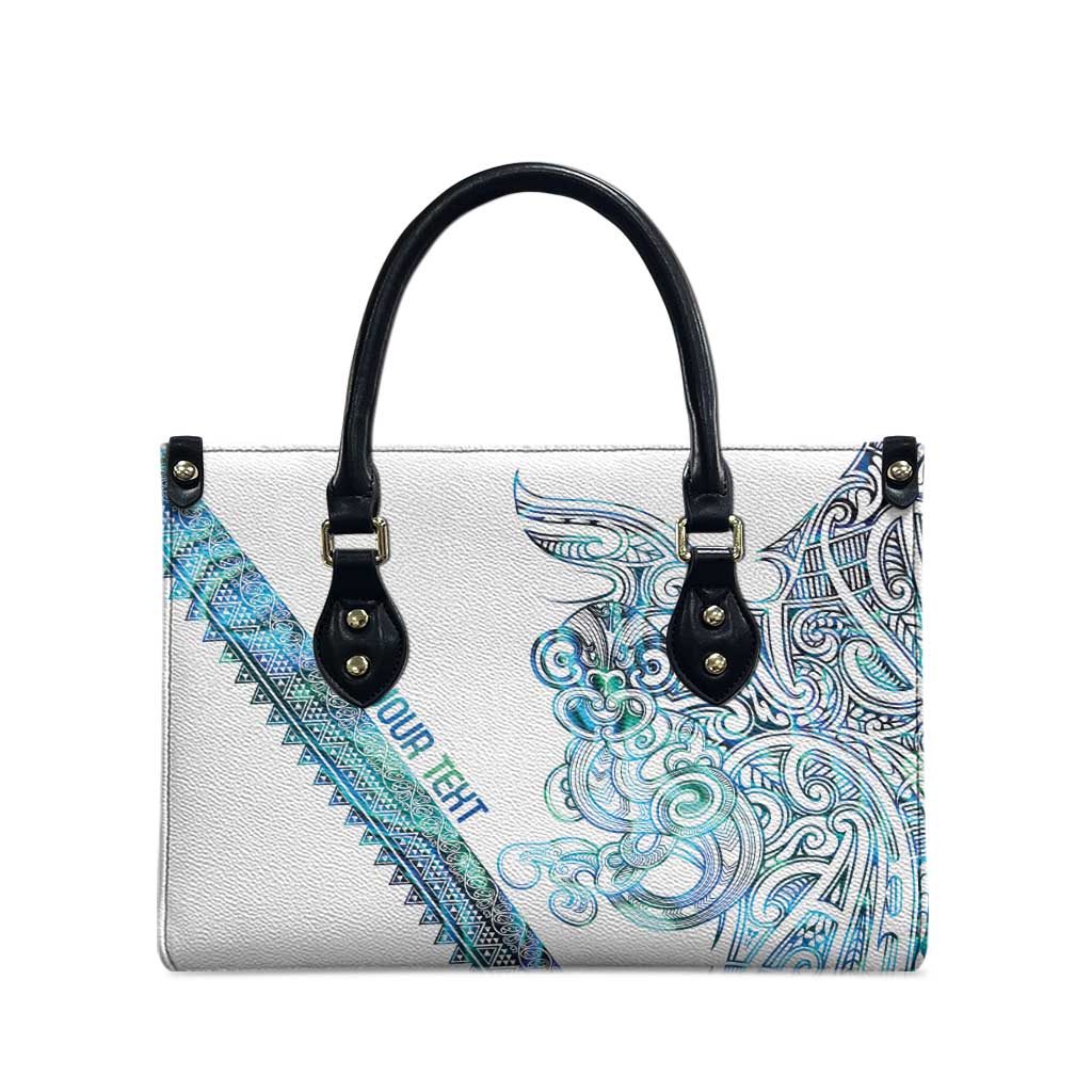 Kahui Whetu Paua shell Kowhaiwhai Taniko Personalised Leather Bag Taniwha Maori Tribal Style LT9 - Polynesian Pride