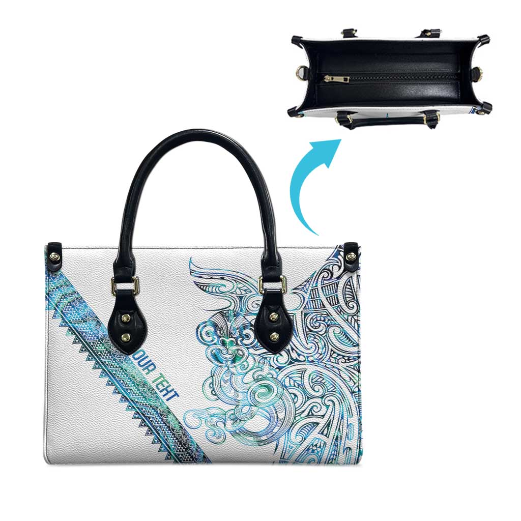 Kahui Whetu Paua shell Kowhaiwhai Taniko Personalised Leather Bag Taniwha Maori Tribal Style LT9 - Polynesian Pride