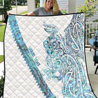 Kahui Whetu Paua shell Kowhaiwhai Taniko Personalised Quilt Taniwha Maori Tribal Style LT9 Blue - Polynesian Pride