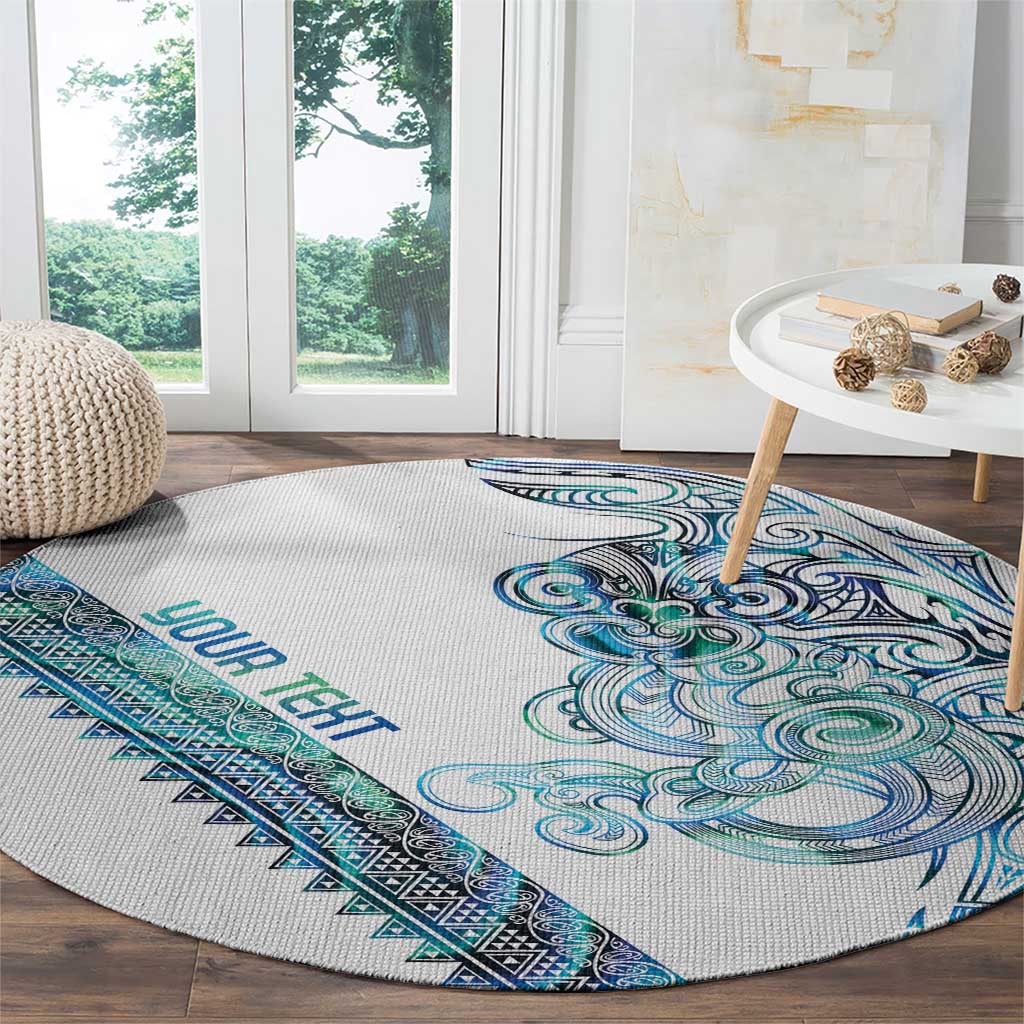 Kahui Whetu Paua shell Kowhaiwhai Taniko Personalised Round Carpet Taniwha Maori Tribal Style LT9 - Polynesian Pride