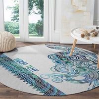 Kahui Whetu Paua shell Kowhaiwhai Taniko Personalised Round Carpet Taniwha Maori Tribal Style LT9 - Polynesian Pride