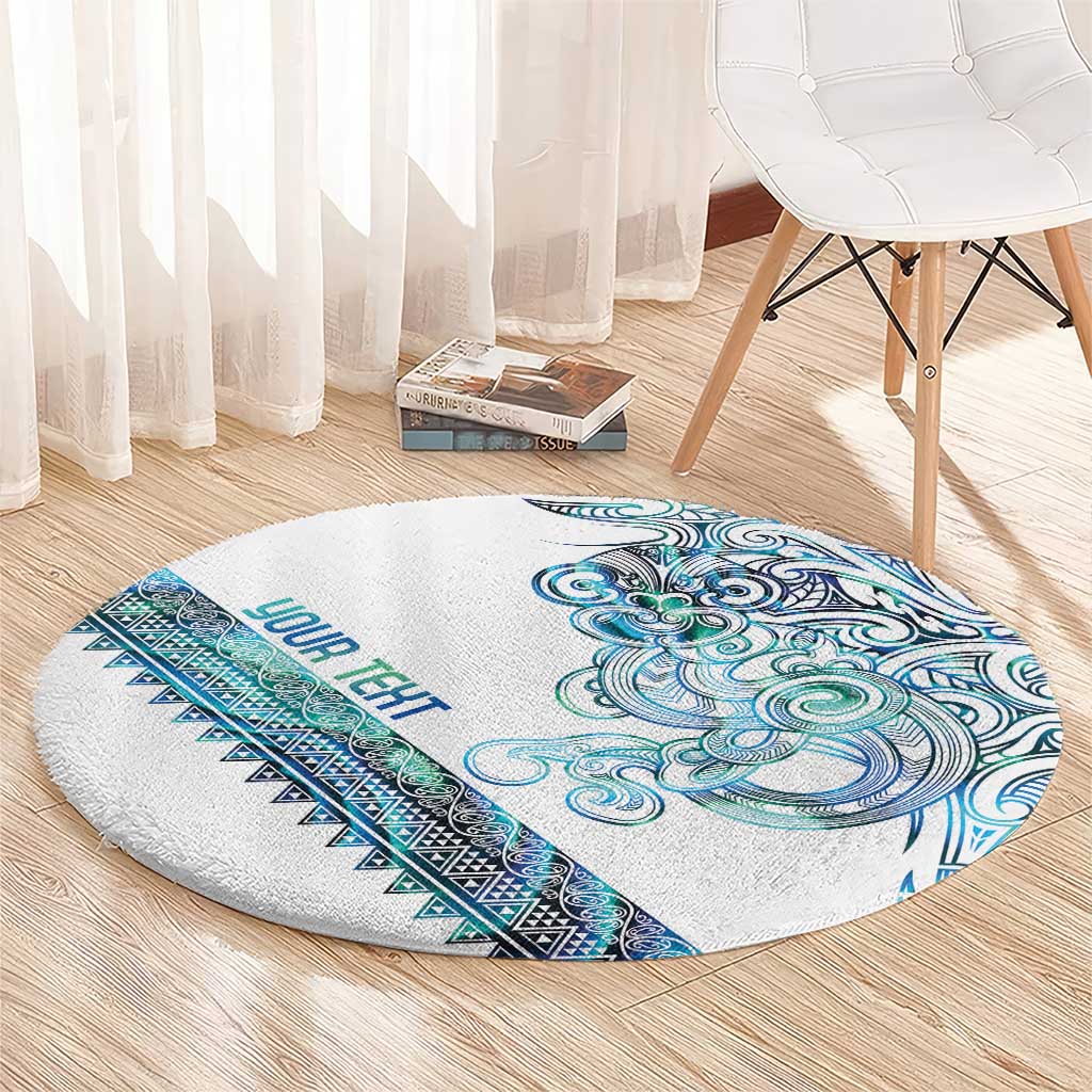 Kahui Whetu Paua shell Kowhaiwhai Taniko Personalised Round Carpet Taniwha Maori Tribal Style LT9 - Polynesian Pride