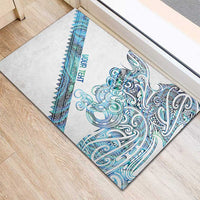 Kahui Whetu Paua shell Kowhaiwhai Taniko Personalised Rubber Doormat Taniwha Maori Tribal Style