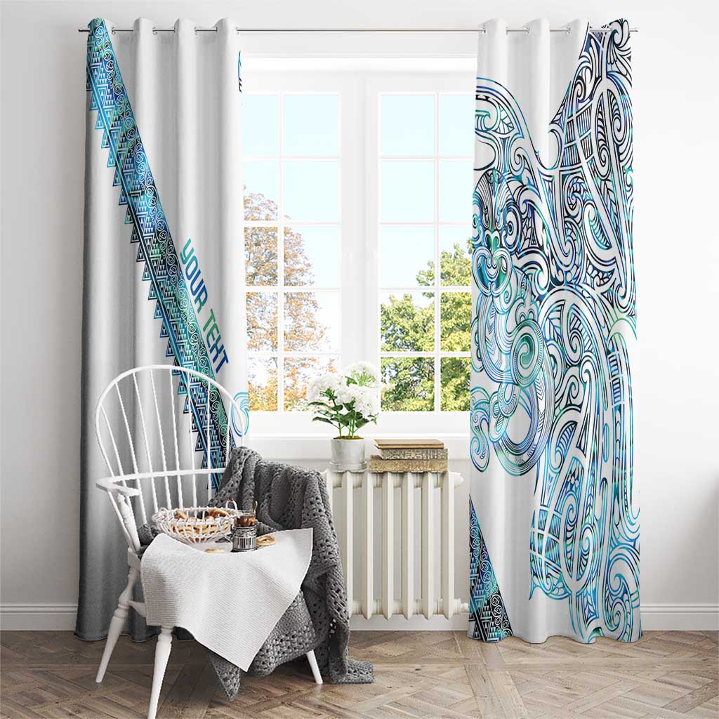 Kahui Whetu Paua shell Kowhaiwhai Taniko Personalised Window Curtain Taniwha Maori Tribal Style