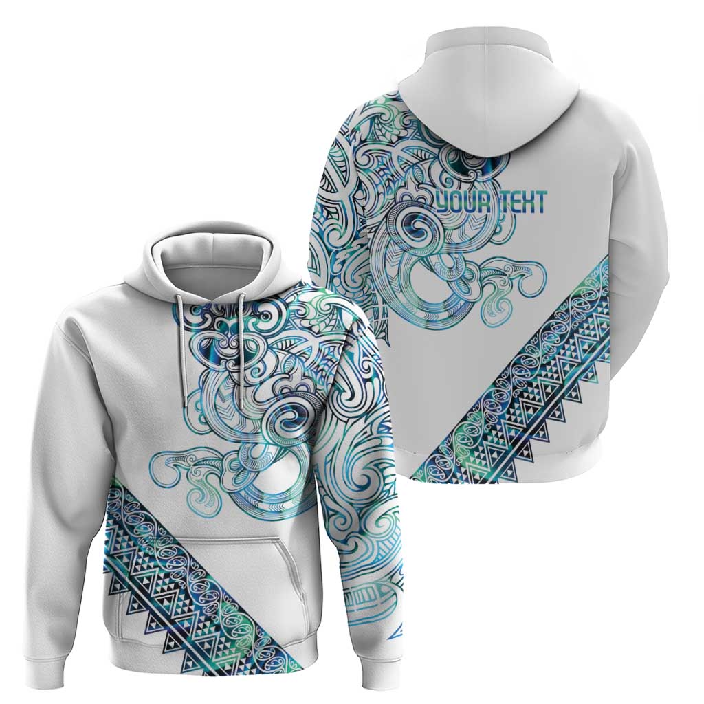 Kahui Whetu Paua shell Kowhaiwhai Taniko Personalised Zip Hoodie Taniwha Maori Tribal Style