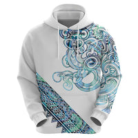 Kahui Whetu Paua shell Kowhaiwhai Taniko Personalised Zip Hoodie Taniwha Maori Tribal Style