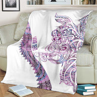 Mawhero Paua shell Kowhaiwhai Taniko Personalised Blanket Taniwha Maori Tribal Style