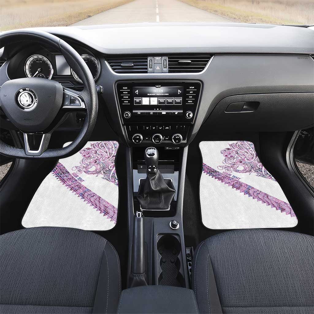 Mawhero Paua shell Kowhaiwhai Taniko Personalised Car Mats Taniwha Maori Tribal Style