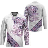 Mawhero Paua shell Kowhaiwhai Taniko Personalised Hockey Jersey Taniwha Maori Tribal Style