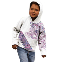 Mawhero Paua shell Kowhaiwhai Taniko Personalised Kid Hoodie Taniwha Maori Tribal Style