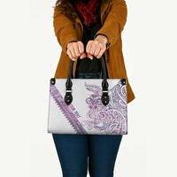 Mawhero Paua shell Kowhaiwhai Taniko Personalised Leather Bag Taniwha Maori Tribal Style LT9 - Polynesian Pride