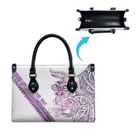 Mawhero Paua shell Kowhaiwhai Taniko Personalised Leather Bag Taniwha Maori Tribal Style LT9 - Polynesian Pride