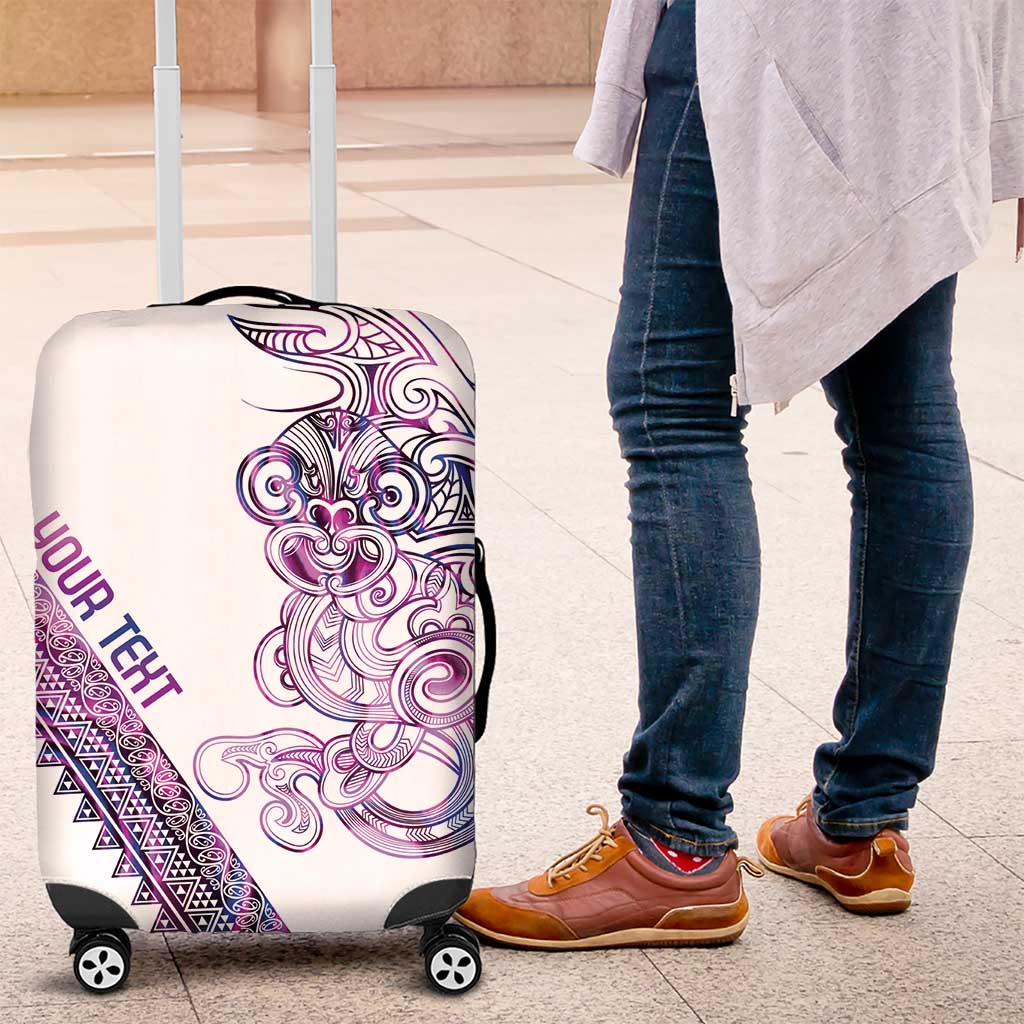 Mawhero Paua shell Kowhaiwhai Taniko Personalised Luggage Cover Taniwha Maori Tribal Style