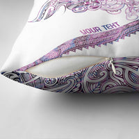 Mawhero Paua shell Kowhaiwhai Taniko Personalised Pillow Cover Taniwha Maori Tribal Style