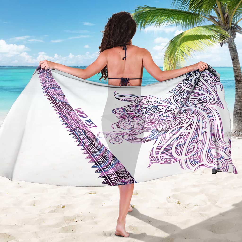 Mawhero Paua shell Kowhaiwhai Taniko Personalised Sarong Taniwha Maori Tribal Style LT9 - Polynesian Pride