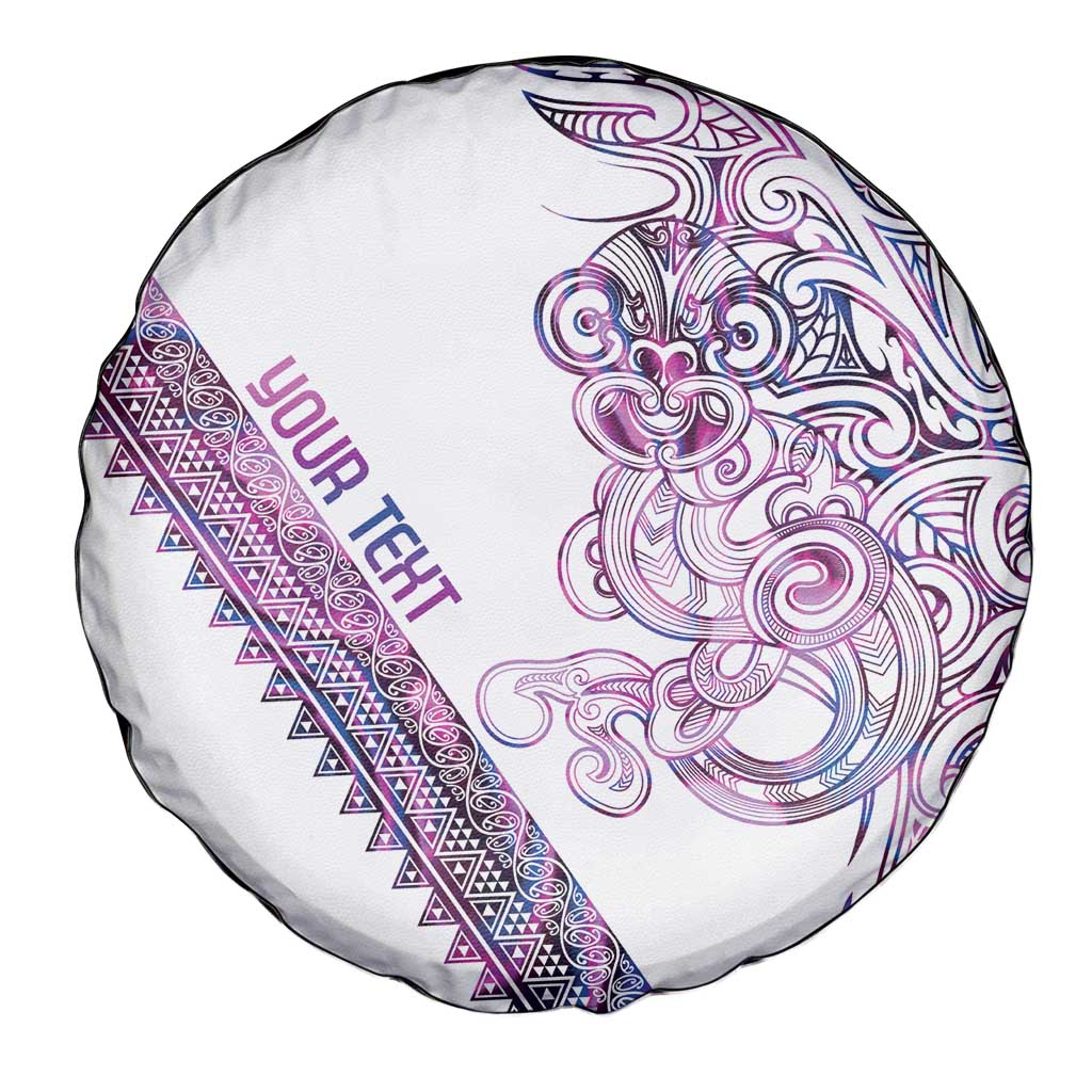 Mawhero Paua shell Kowhaiwhai Taniko Personalised Spare Tire Cover Taniwha Maori Tribal Style
