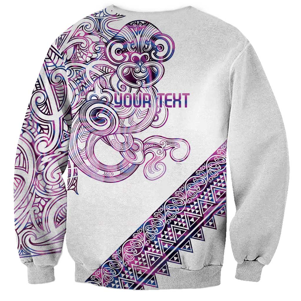 Mawhero Paua shell Kowhaiwhai Taniko Personalised Sweatshirt Taniwha Maori Tribal Style