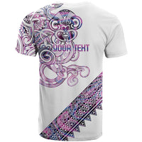 Mawhero Paua shell Kowhaiwhai Taniko Personalised T Shirt Taniwha Maori Tribal Style