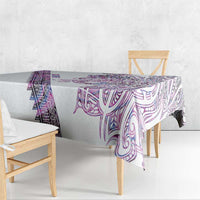 Mawhero Paua shell Kowhaiwhai Taniko Personalised Tablecloth Taniwha Maori Tribal Style