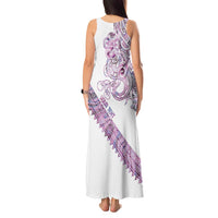 Mawhero Paua shell Kowhaiwhai Taniko Personalised Tank Maxi Dress Taniwha Maori Tribal Style