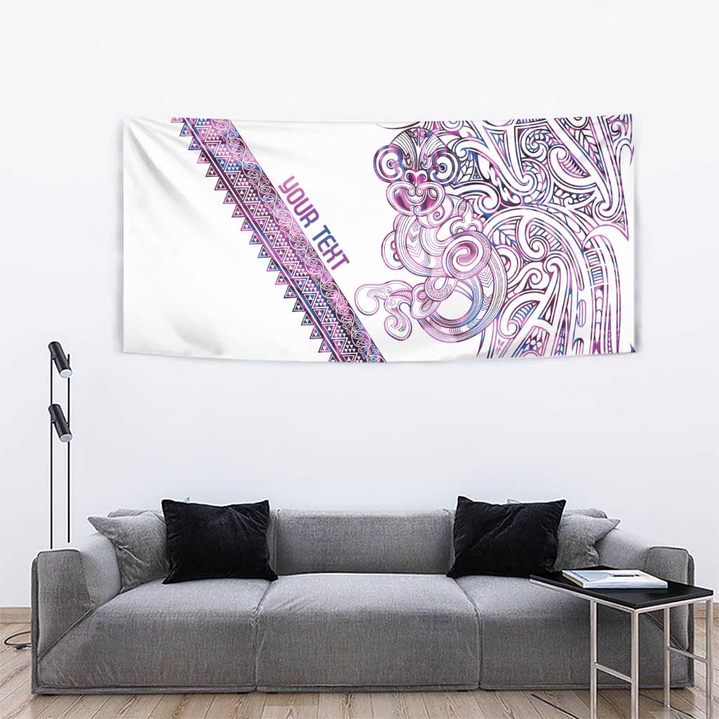 Mawhero Paua shell Kowhaiwhai Taniko Personalised Tapestry Taniwha Maori Tribal Style LT9 - Polynesian Pride