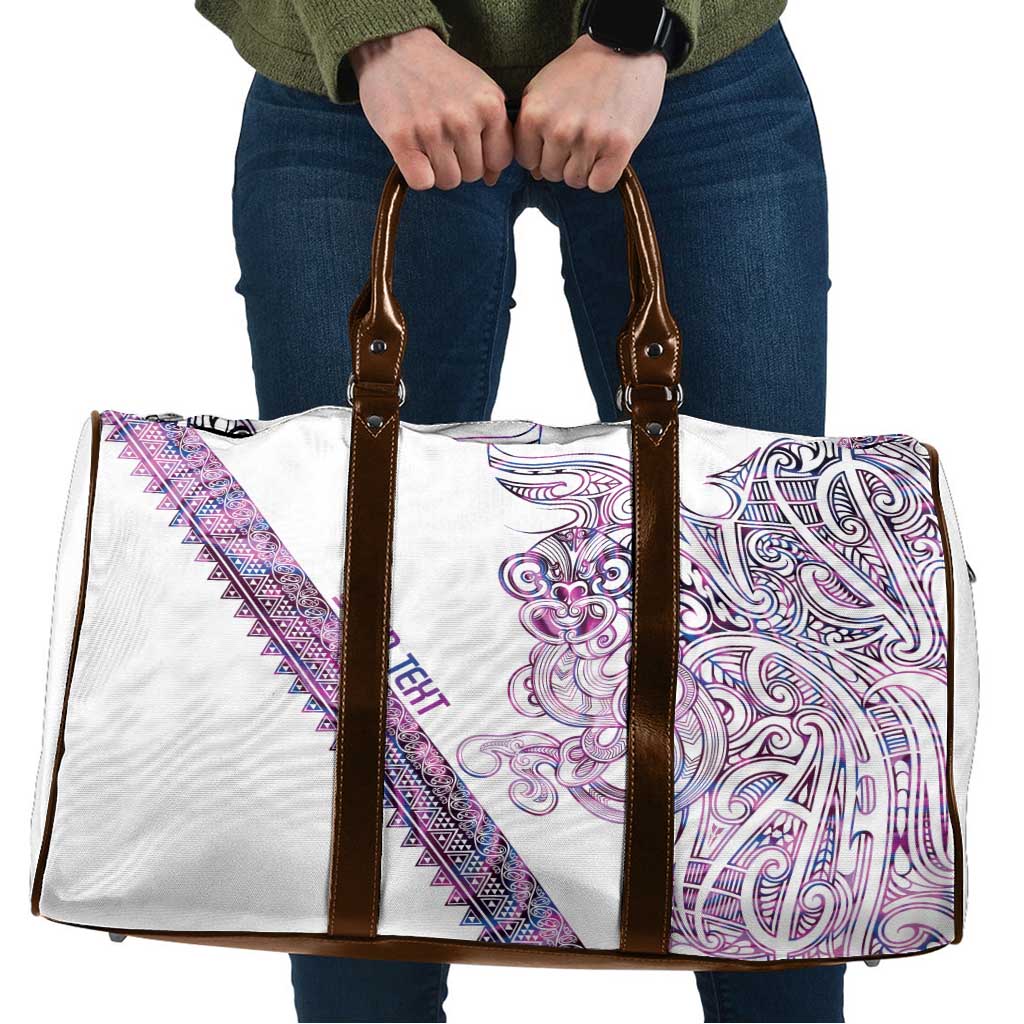 Mawhero Paua shell Kowhaiwhai Taniko Personalised Travel Bag Taniwha Maori Tribal Style