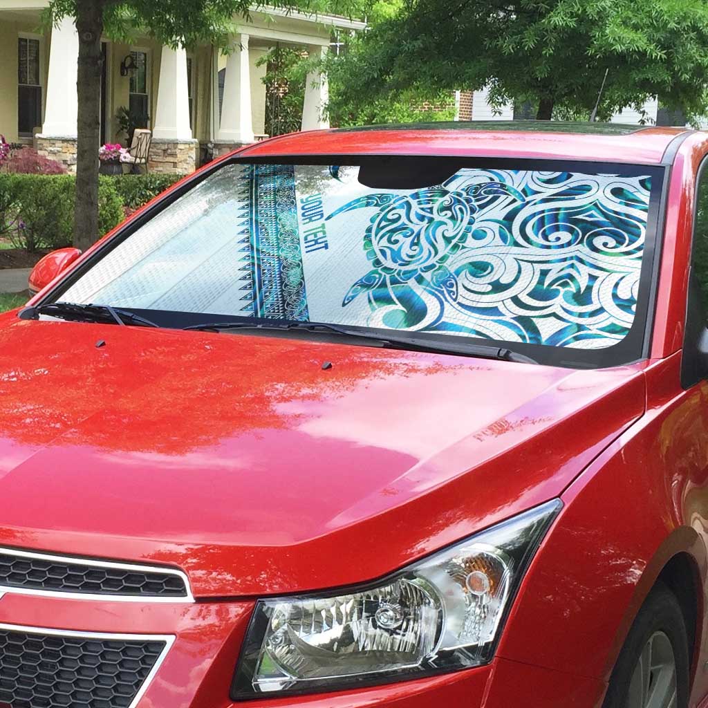 Kahui Whetu Paua shell Kowhaiwhai Taniko Personalised Auto Sun Shade Turtle Tattoo Maori Tribal Style LT9 - Polynesian Pride