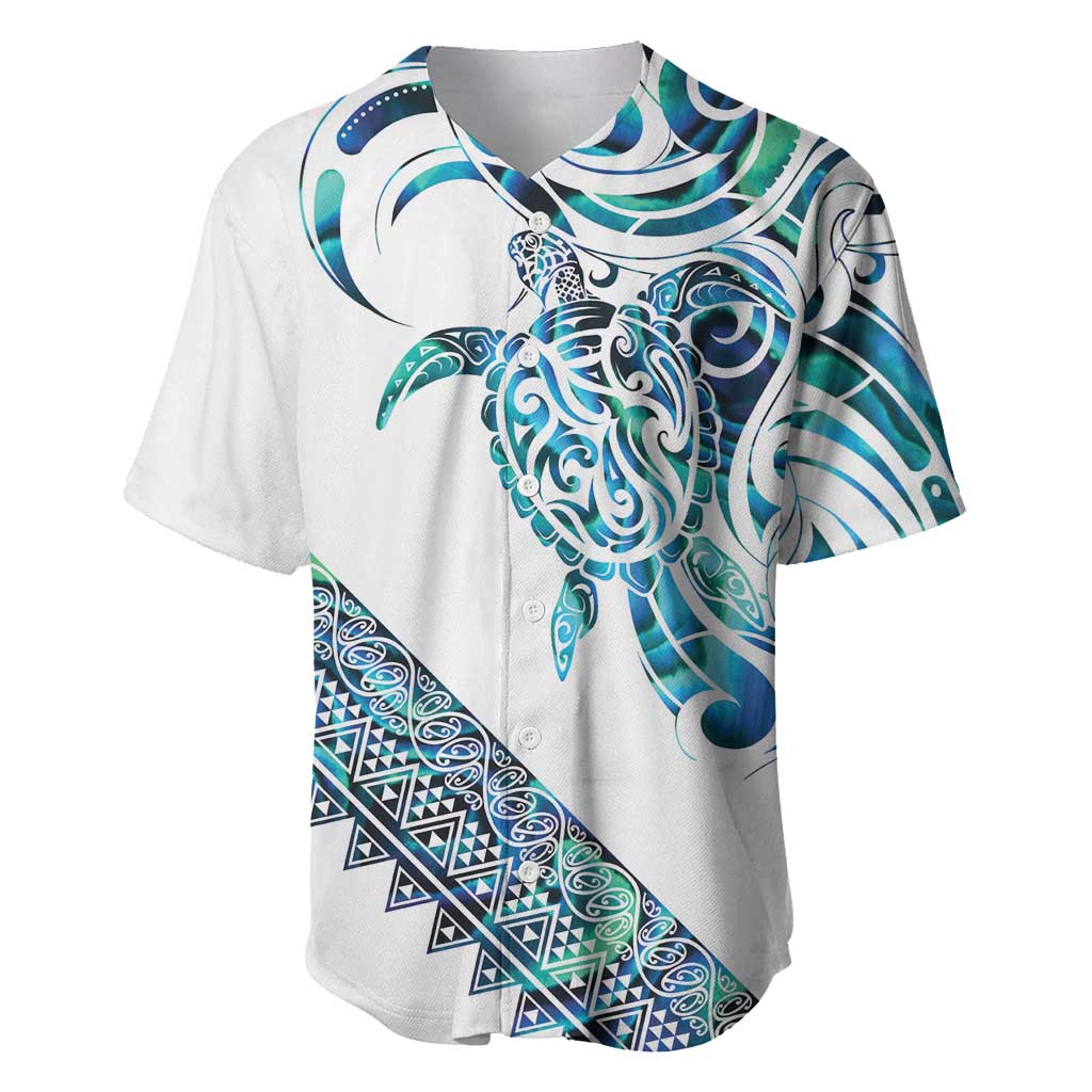 Kahui Whetu Paua shell Kowhaiwhai Taniko Personalised Baseball Jersey Turtle Tattoo Maori Tribal Style