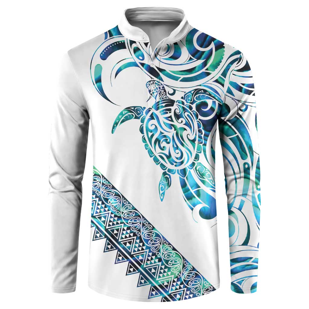 Kahui Whetu Paua shell Kowhaiwhai Taniko Personalised Button Sweatshirt Turtle Tattoo Maori Tribal Style