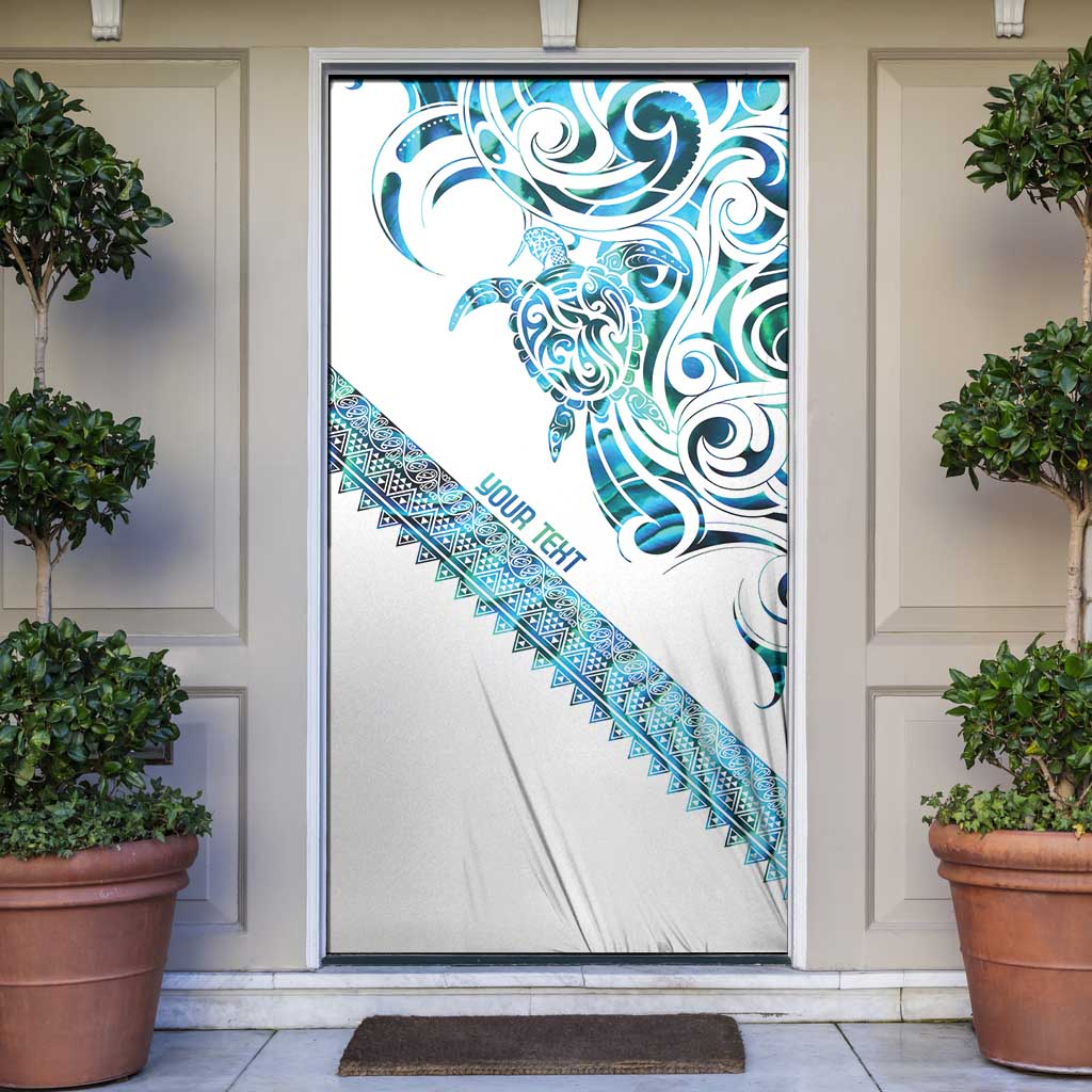 Kahui Whetu Paua shell Kowhaiwhai Taniko Personalised Door Cover Turtle Tattoo Maori Tribal Style