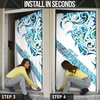 Kahui Whetu Paua shell Kowhaiwhai Taniko Personalised Door Cover Turtle Tattoo Maori Tribal Style