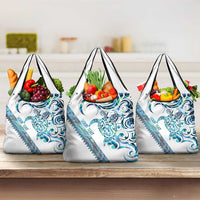 Kahui Whetu Paua shell Kowhaiwhai Taniko Personalised Grocery Bag Turtle Tattoo Maori Tribal Style