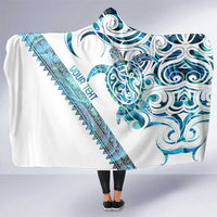 Kahui Whetu Paua shell Kowhaiwhai Taniko Personalised Hooded Blanket Turtle Tattoo Maori Tribal Style